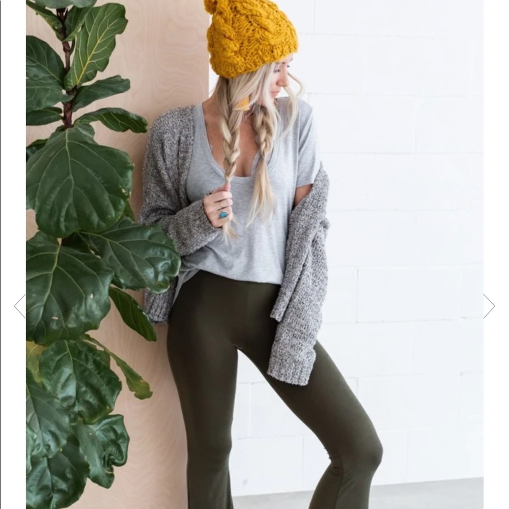 Cher Solid Flare Pants Pale Brick Bellbottoms S - image 7